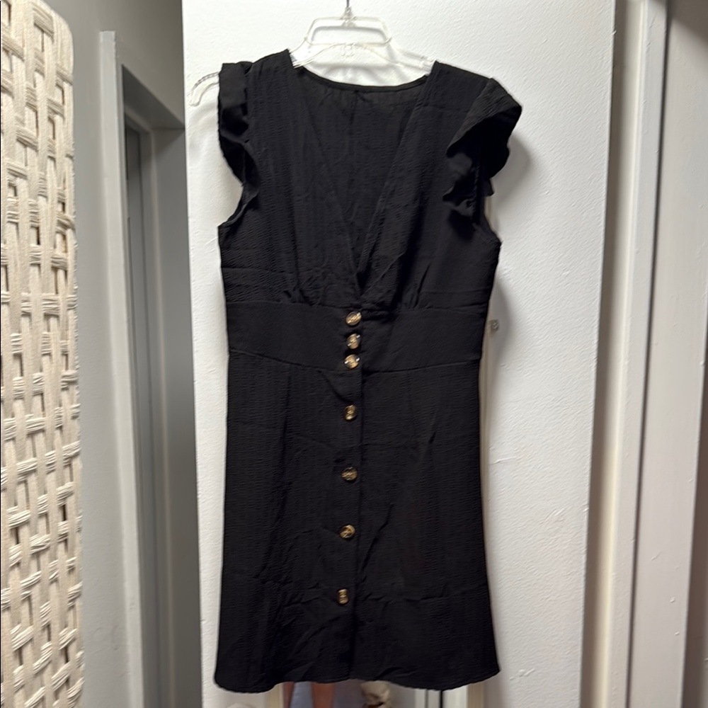 SHEIN Black Gold Sheath Mini Dress